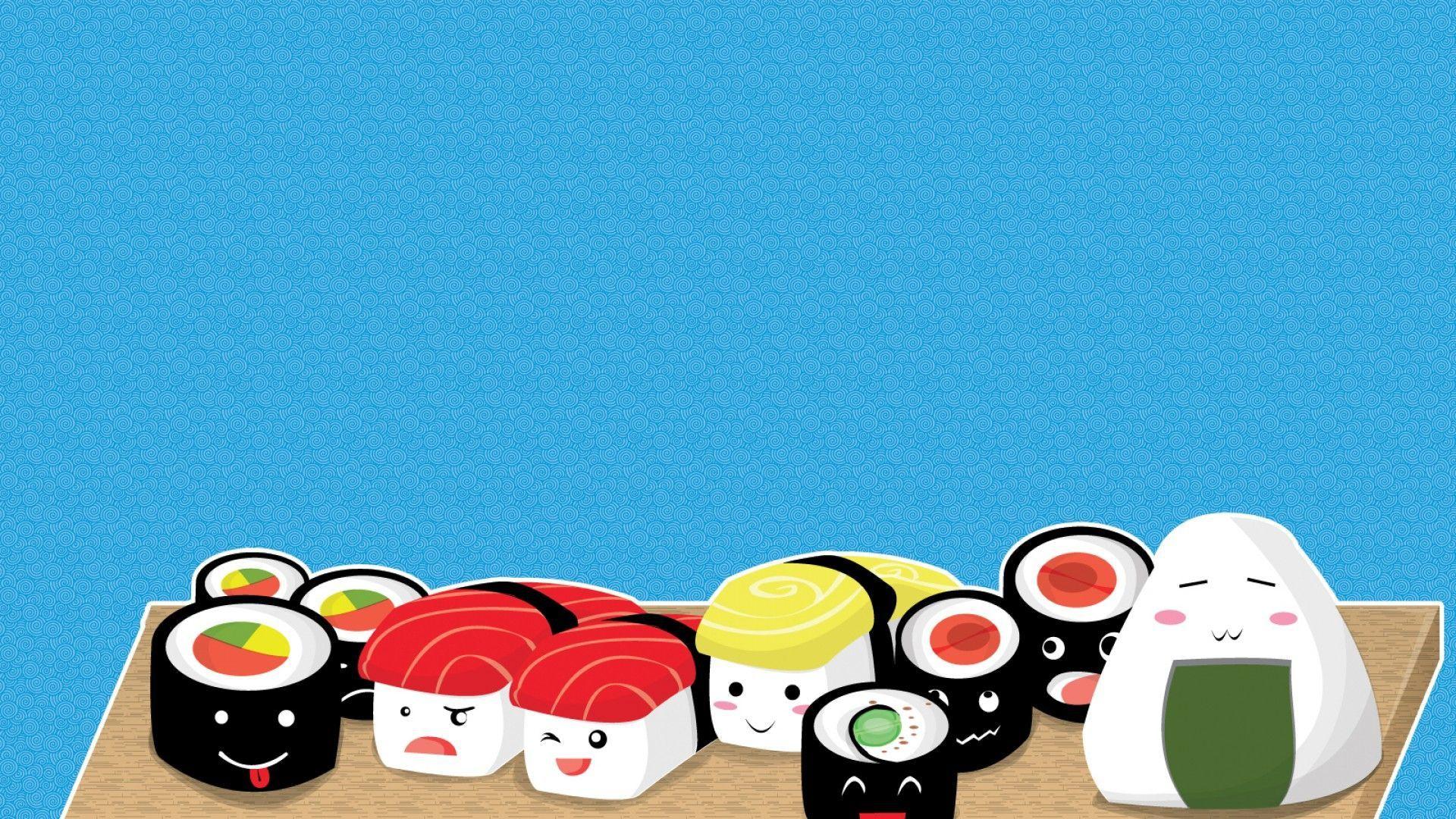 Cute Cartoon Sushi Wallpapers Top Free Cute Cartoon Sushi Backgrounds WallpaperAccess
