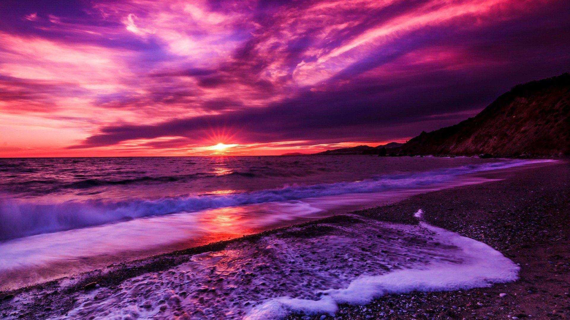 Blue and Purple Sunset Wallpapers Top Free Blue and Purple Sunset Backgrounds WallpaperAccess