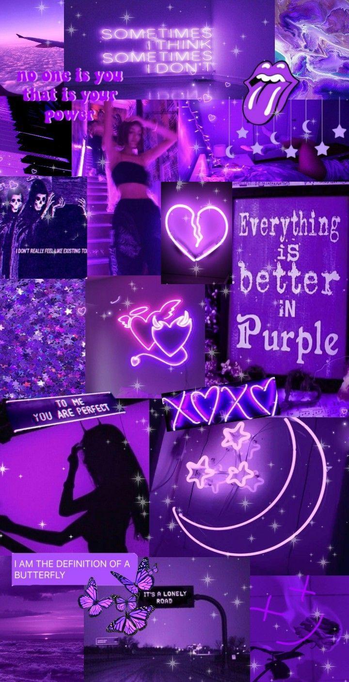 Dark Purple Collage Aesthetic Wallpapers Top Free Dark Purple Collage