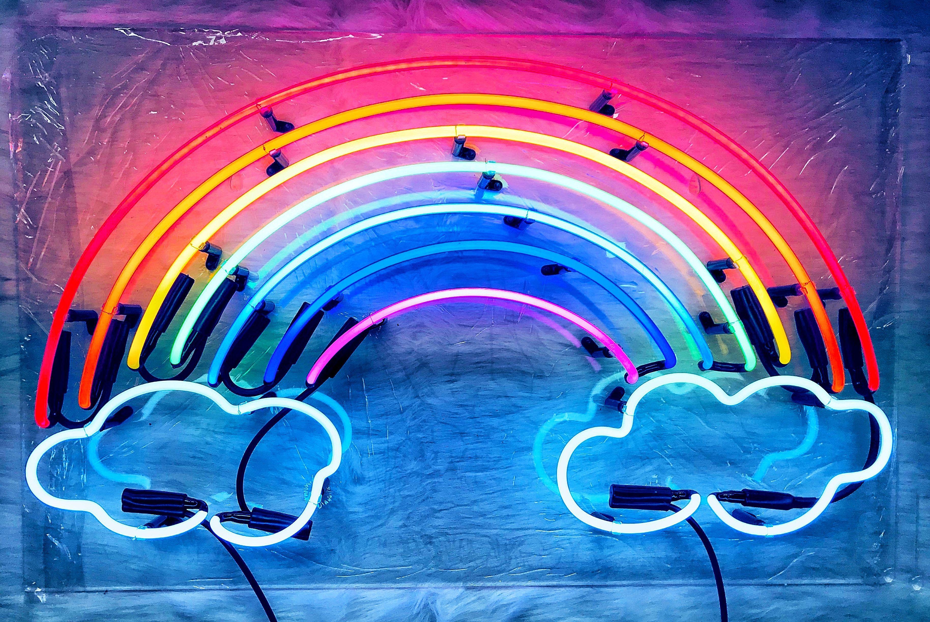 Rainbow Neon Aesthetic Wallpapers Top Free Rainbow Neon Aesthetic