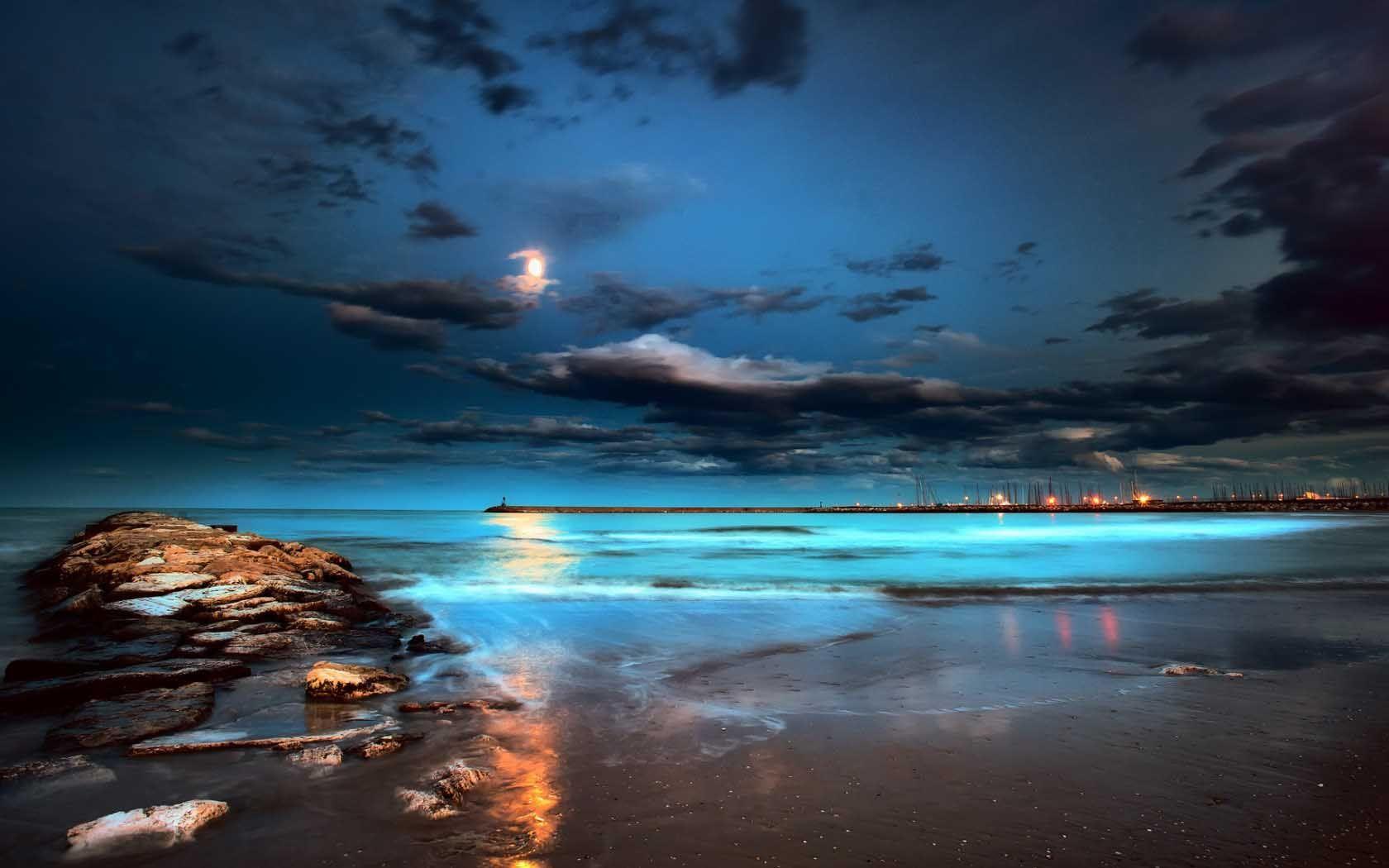 Beautiful Night Beach Wallpapers Top Free Beautiful Night Beach