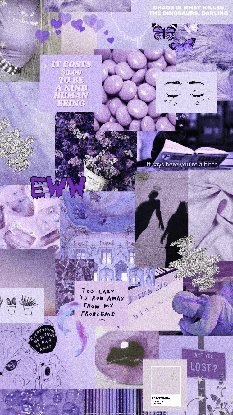 Light Purple Collage Wallpapers Top Free Light Purple Collage