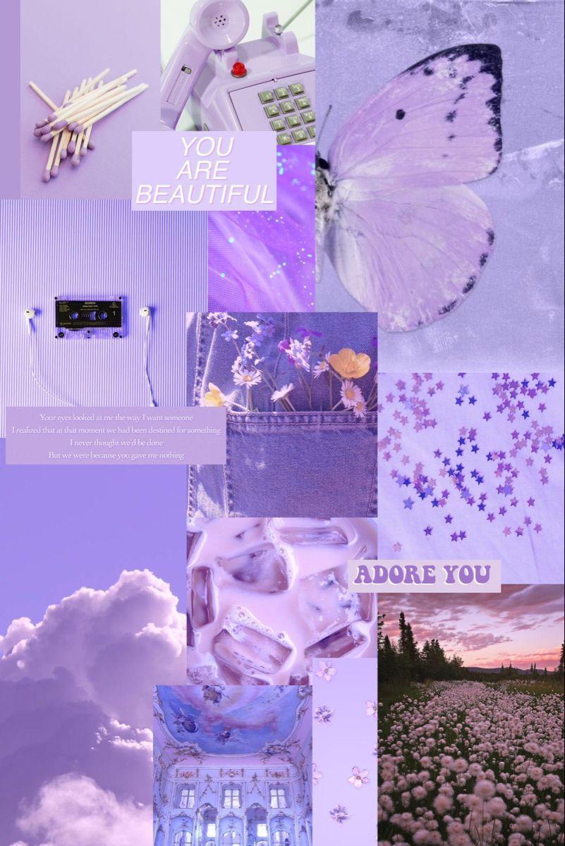 Light Purple Collage Wallpapers Top Free Light Purple Collage