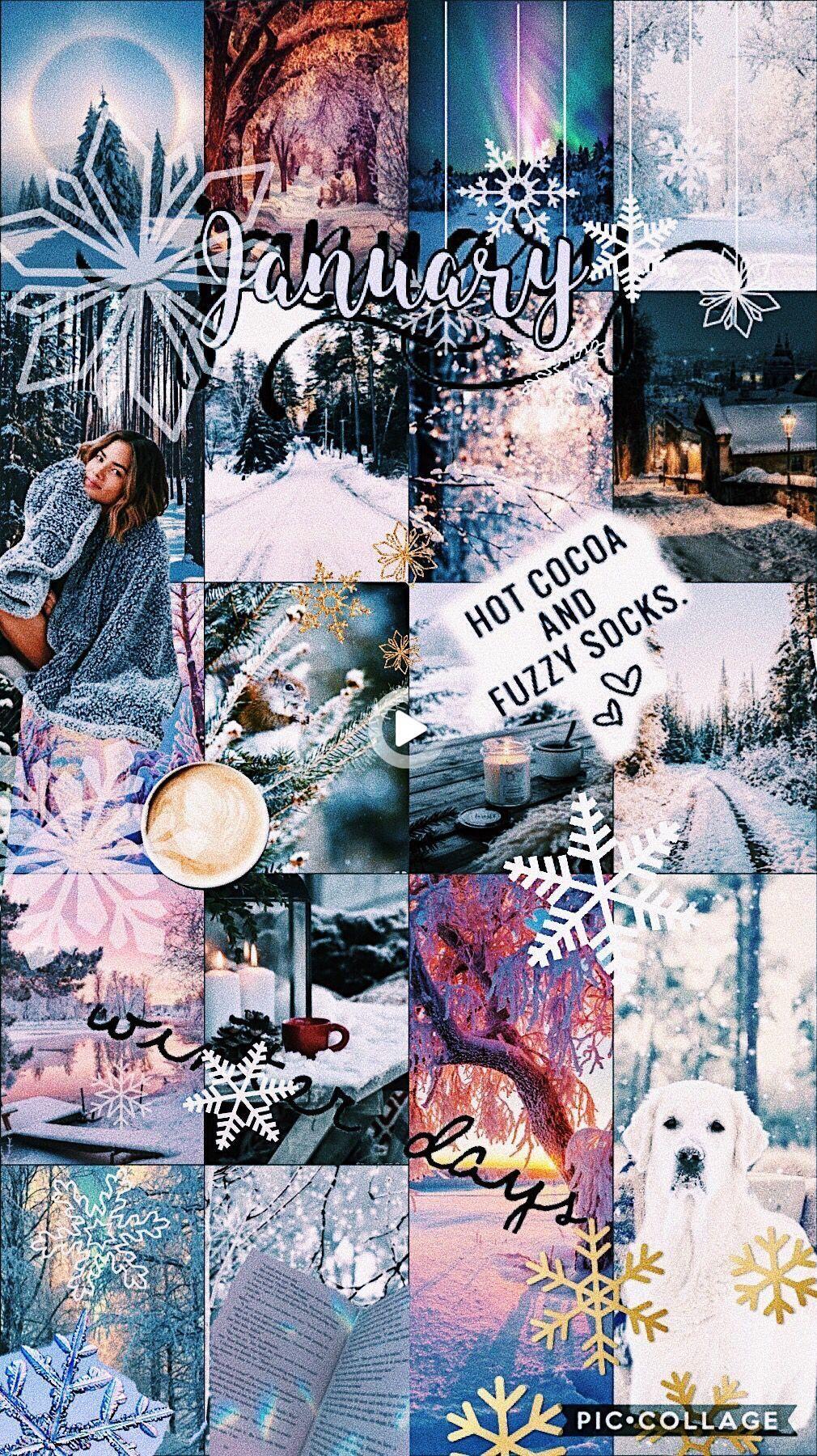 Winter Aesthetic Collage Wallpapers Top Free Winter Aesthetic Collage