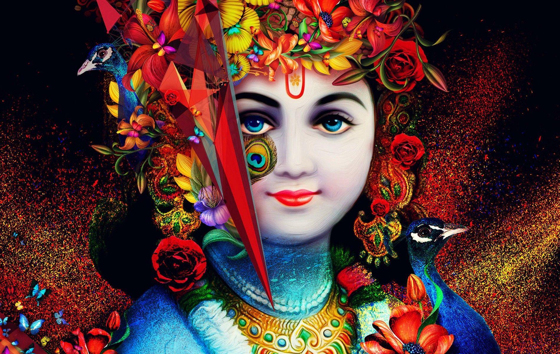 Krishna Bhagwan Wallpapers Top Free Krishna Bhagwan Backgrounds WallpaperAccess