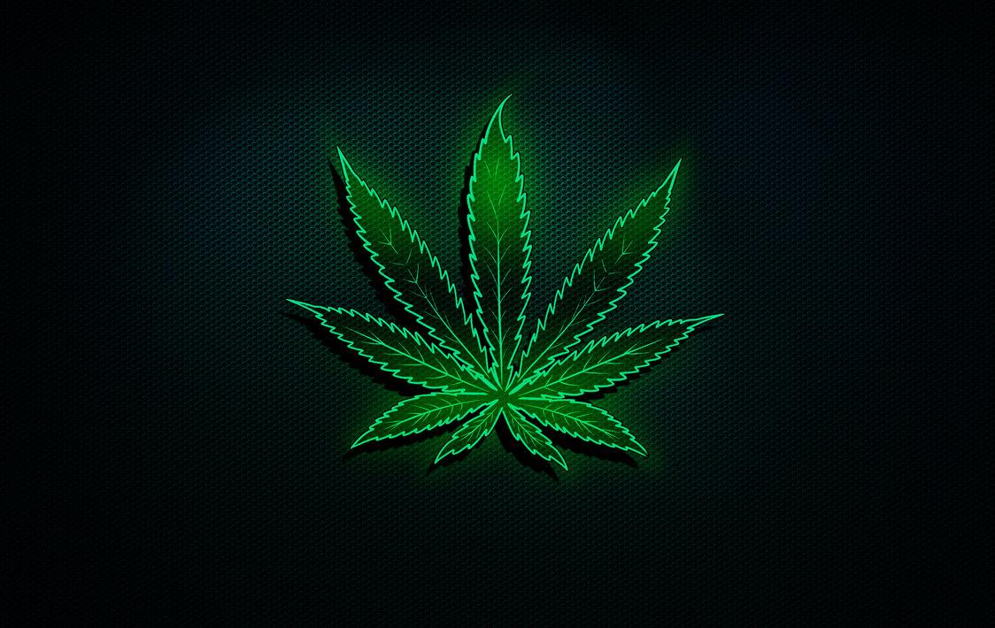 Cannabis Green Neon 4k Wallpaper