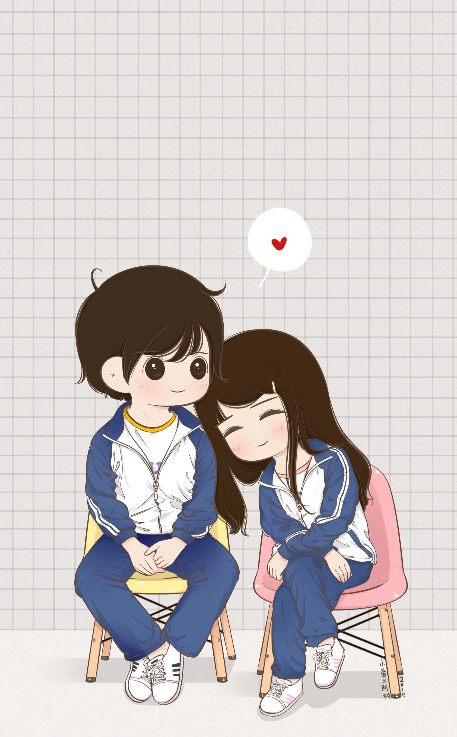 Korean Couple Cartoon Wallpapers Top Free Korean Couple Cartoon Backgrounds WallpaperAccess