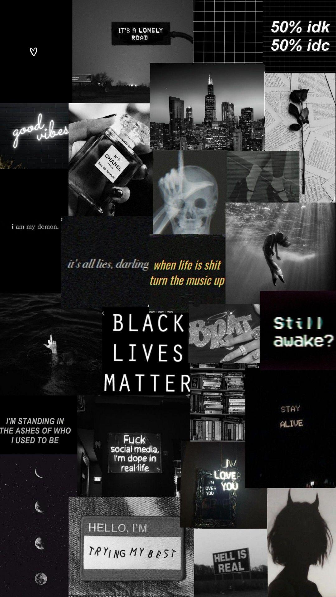 Black Aesthetic Collage Wallpapers Top Free Black Aesthetic Collage