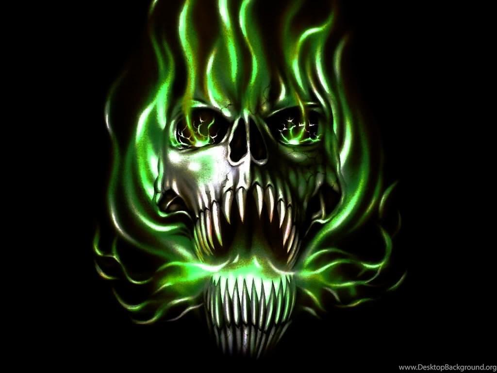 Green Fire Skull Wallpapers Top Free Green Fire Skull Backgrounds WallpaperAccess