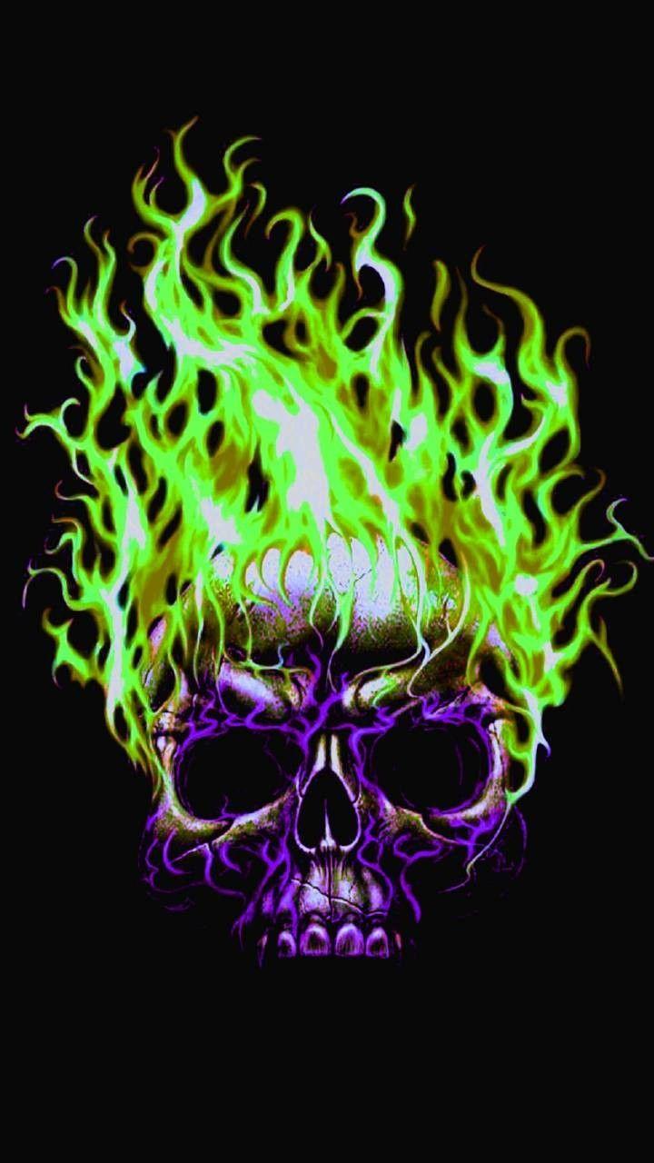 Green Fire Skull Wallpapers Top Free Green Fire Skull Backgrounds