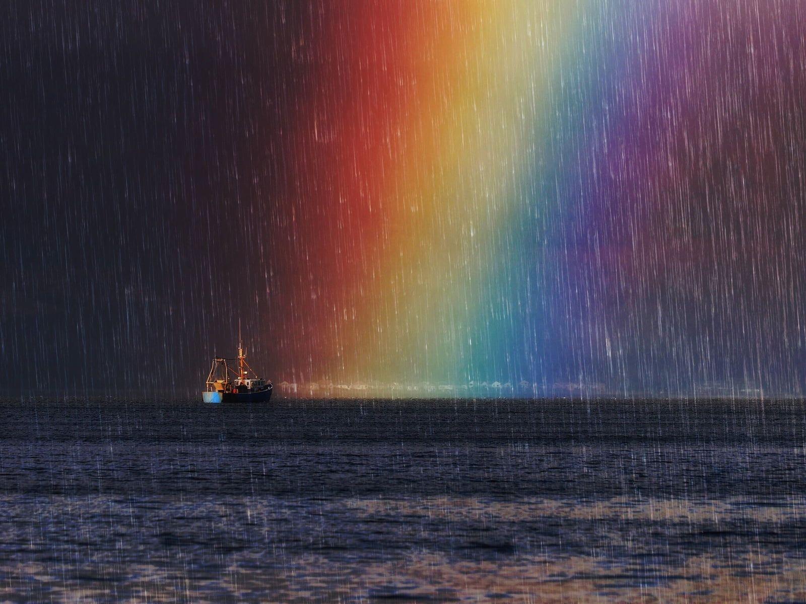 Rainbow Rain Wallpapers Top Free Rainbow Rain Backgrounds