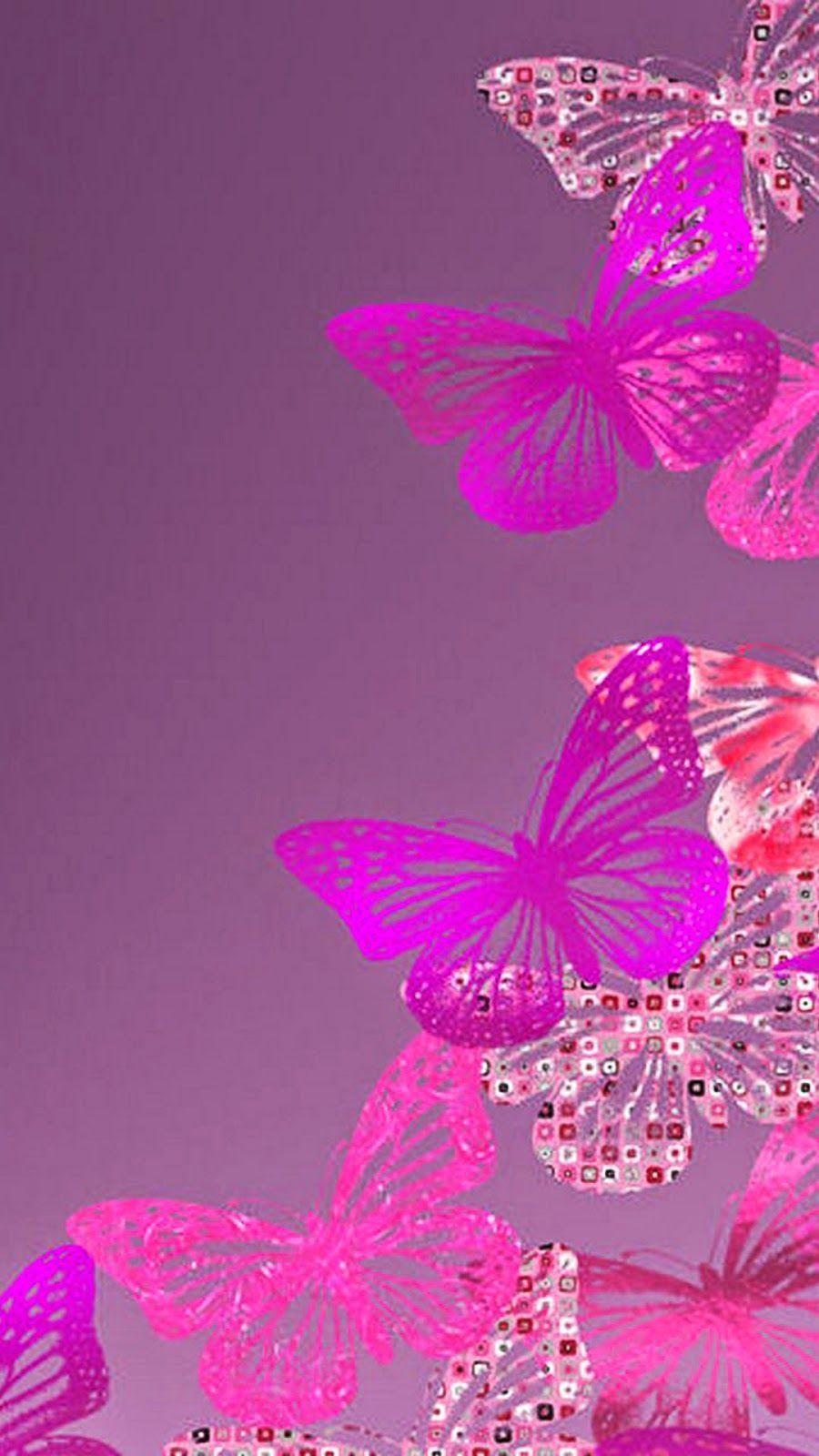 Pink Butterfly iPhone Wallpapers Top Free Pink Butterfly iPhone