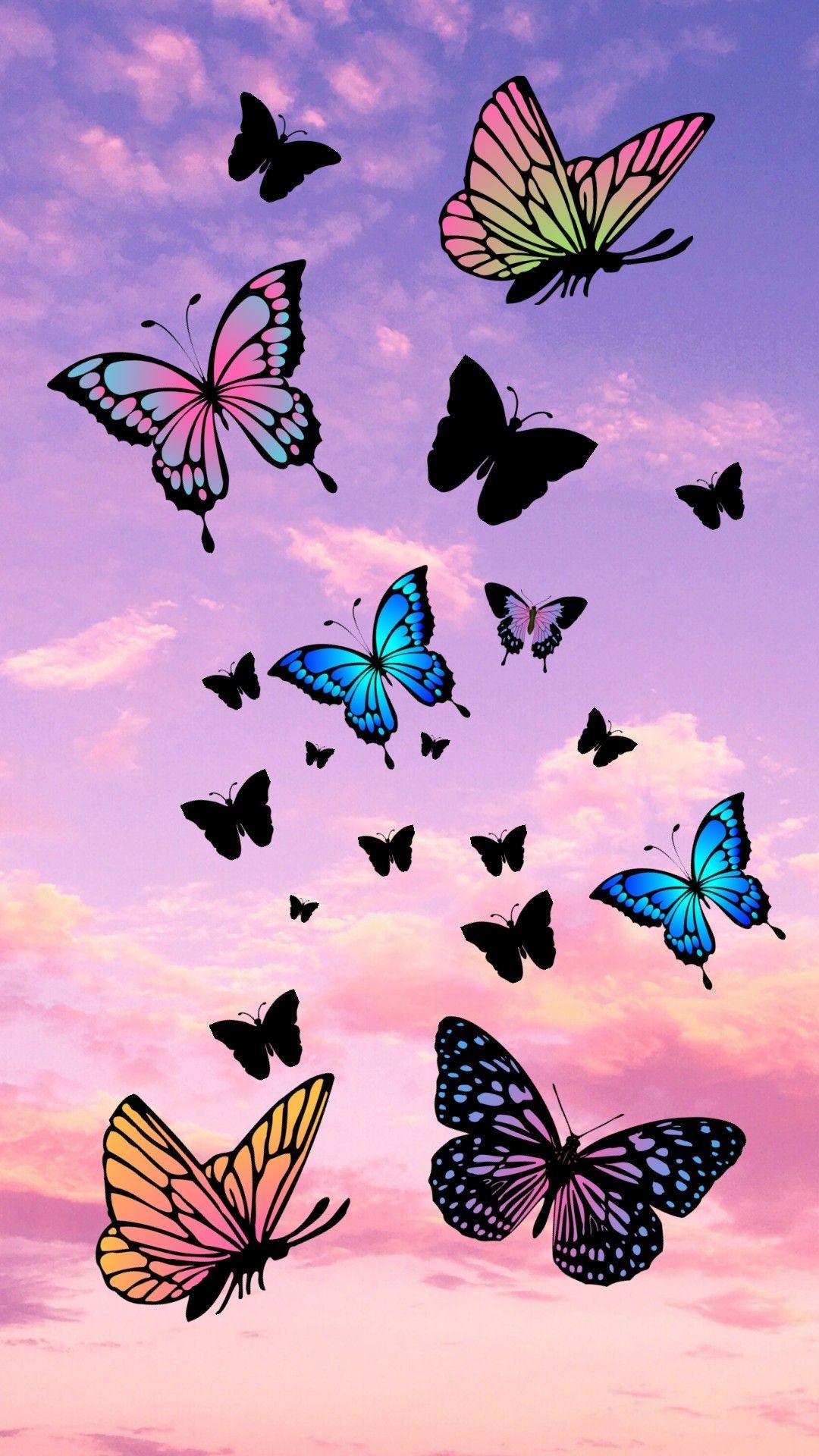 Pink Butterfly iPhone Wallpapers Top Free Pink Butterfly iPhone