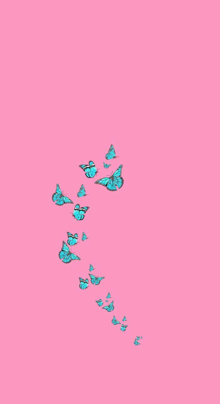 Pink Butterfly iPhone Wallpapers Top Free Pink Butterfly iPhone
