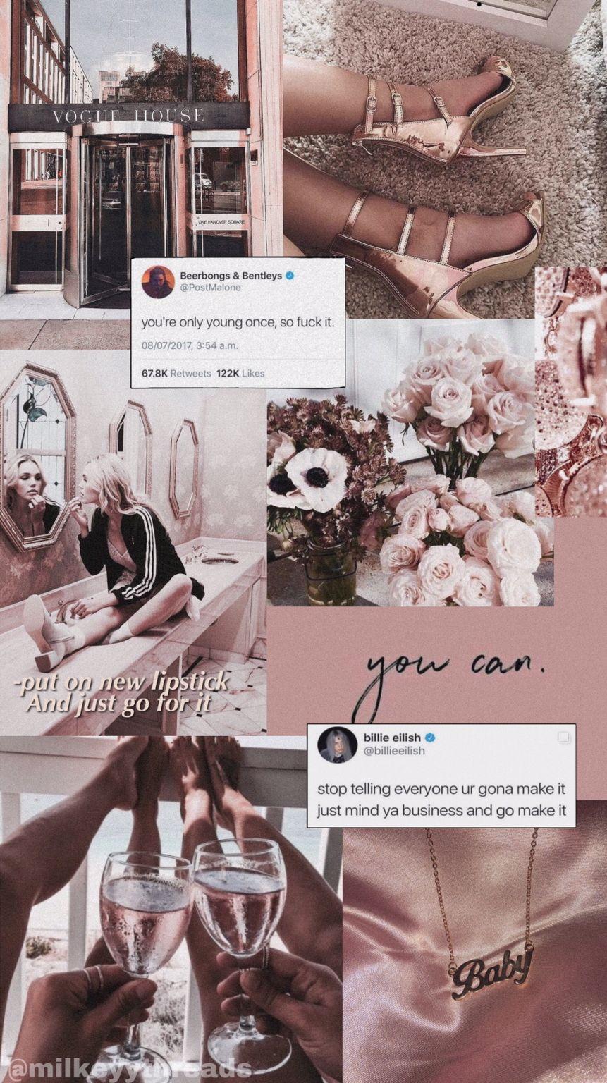 Rose Gold Collage Wallpapers Top Free Rose Gold Collage Backgrounds