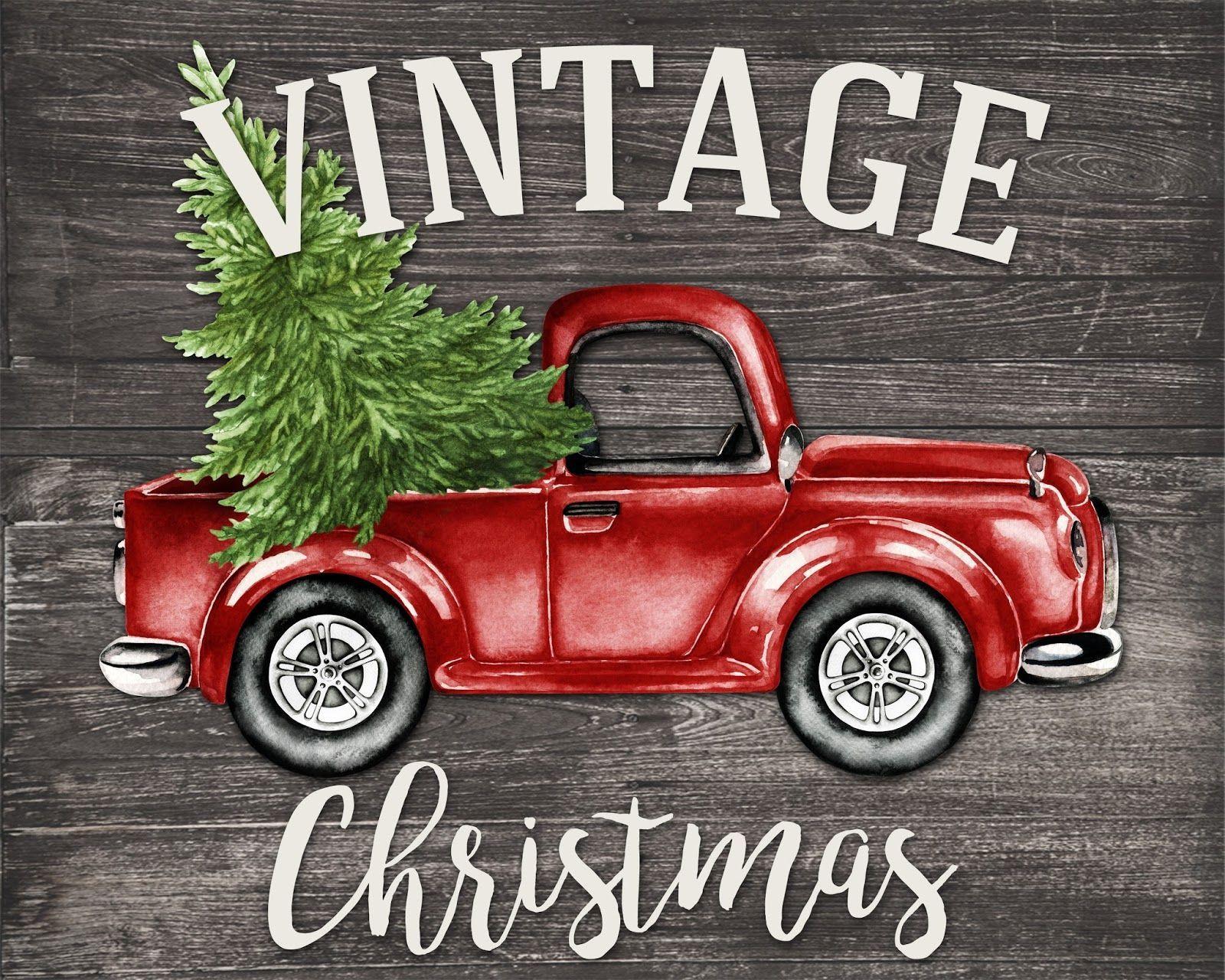 Vintage Truck Christmas Wallpapers Top Free Vintage Truck Christmas