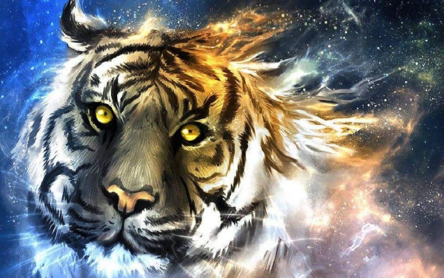 Galaxy Tiger Wallpapers Top Free Galaxy Tiger Backgrounds