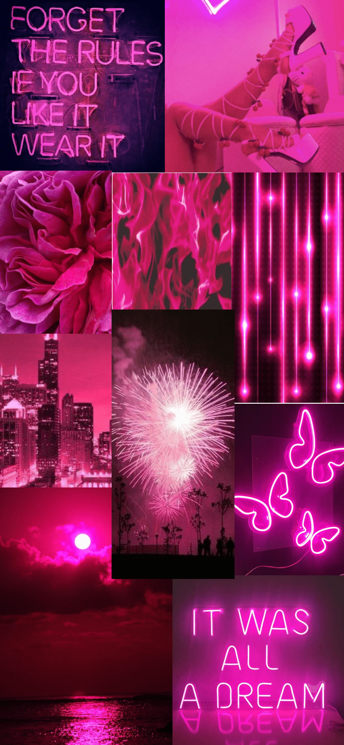 Hot Pink Collage Wallpapers Top Free Hot Pink Collage Backgrounds