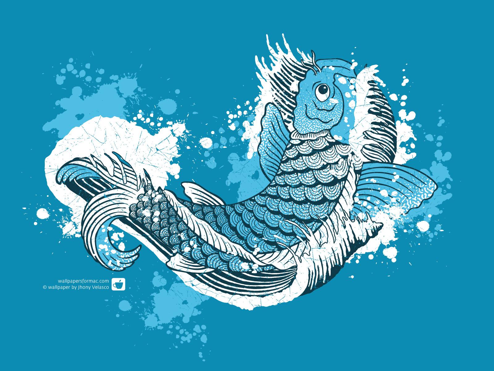 Blue Koi Wallpapers Top Free Blue Koi Backgrounds WallpaperAccess