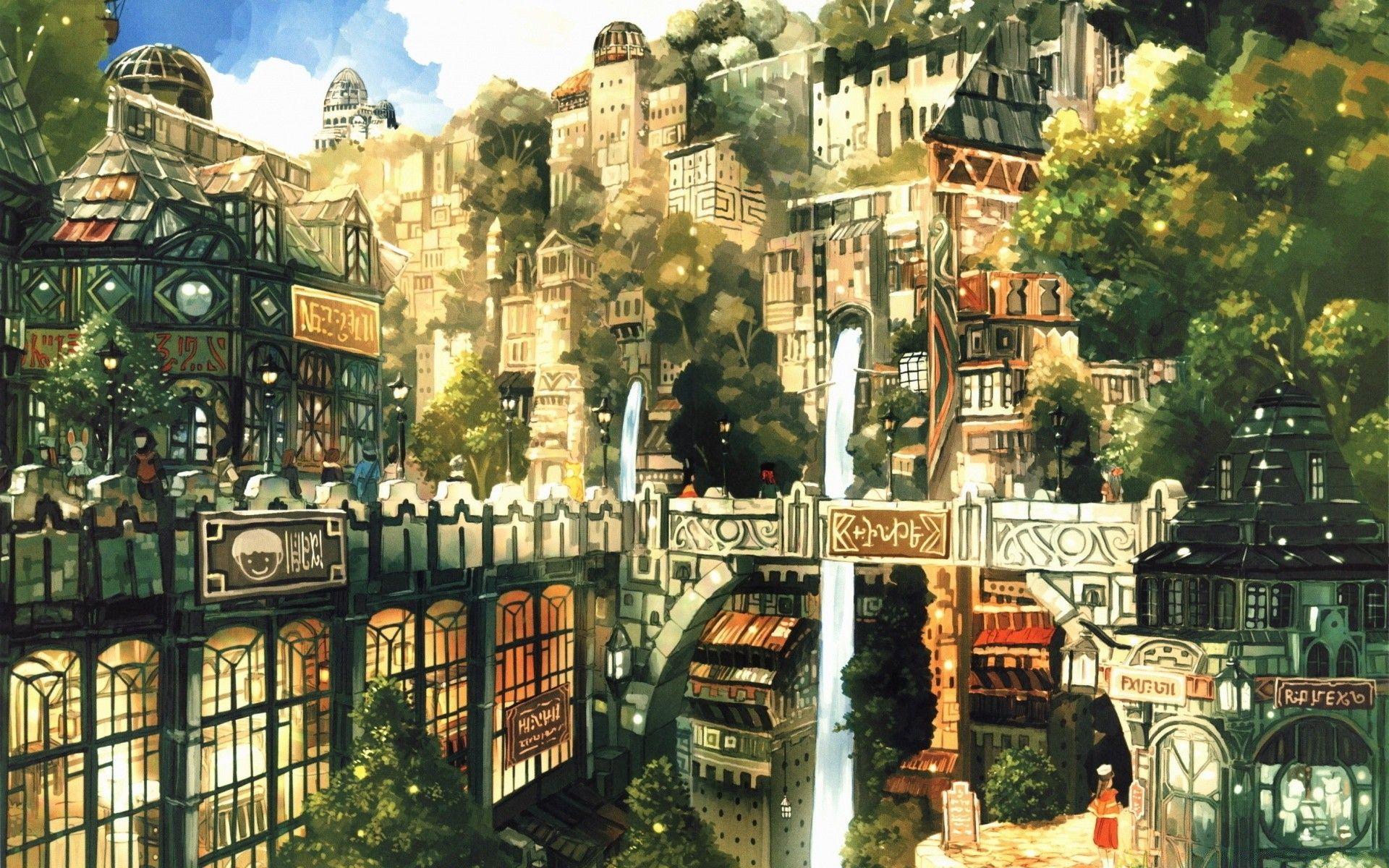 Anime Town Wallpapers Top Free Anime Town Backgrounds WallpaperAccess