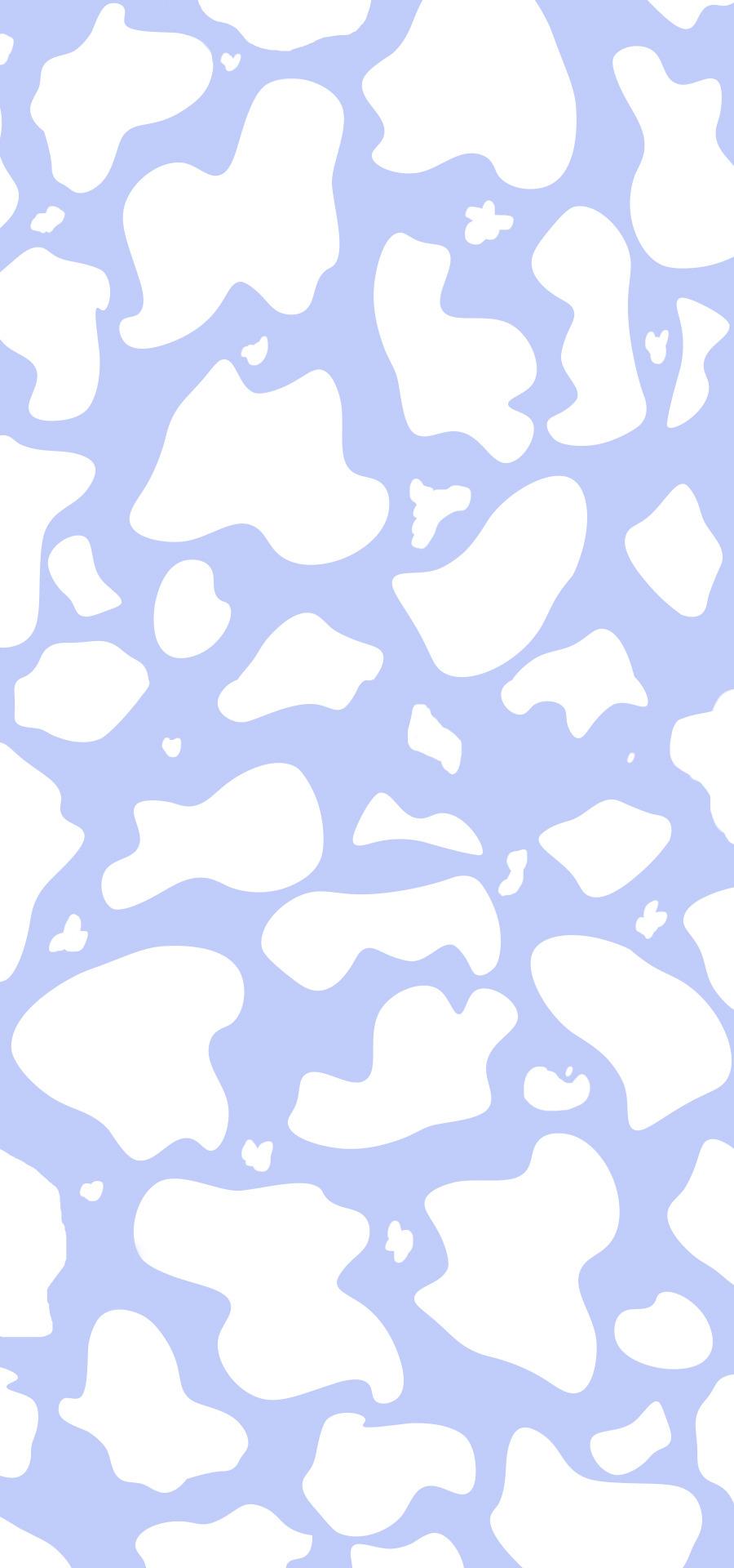 Blue Cow Print Background