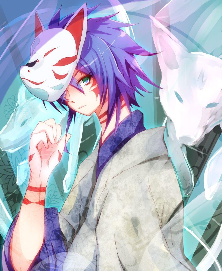 Kitsune Anime Boy With Fox Ears And Tail