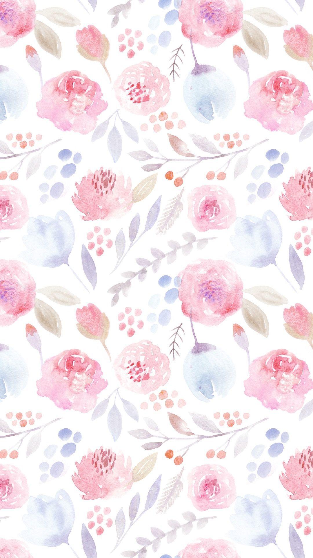 Watercolor Floral Desktop Wallpaper