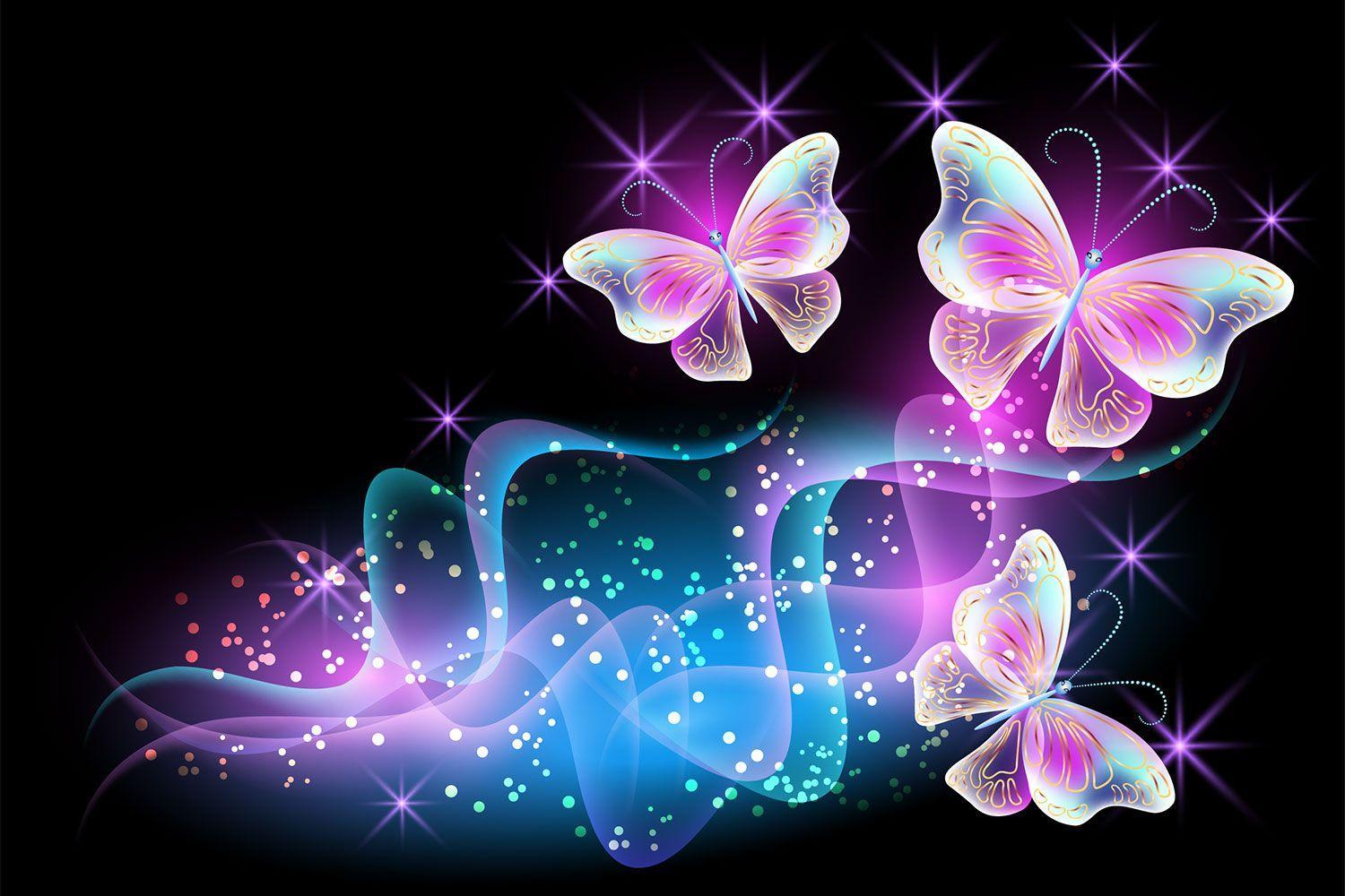 Blue Neon Butterfly Wallpapers Top Free Blue Neon Butterfly