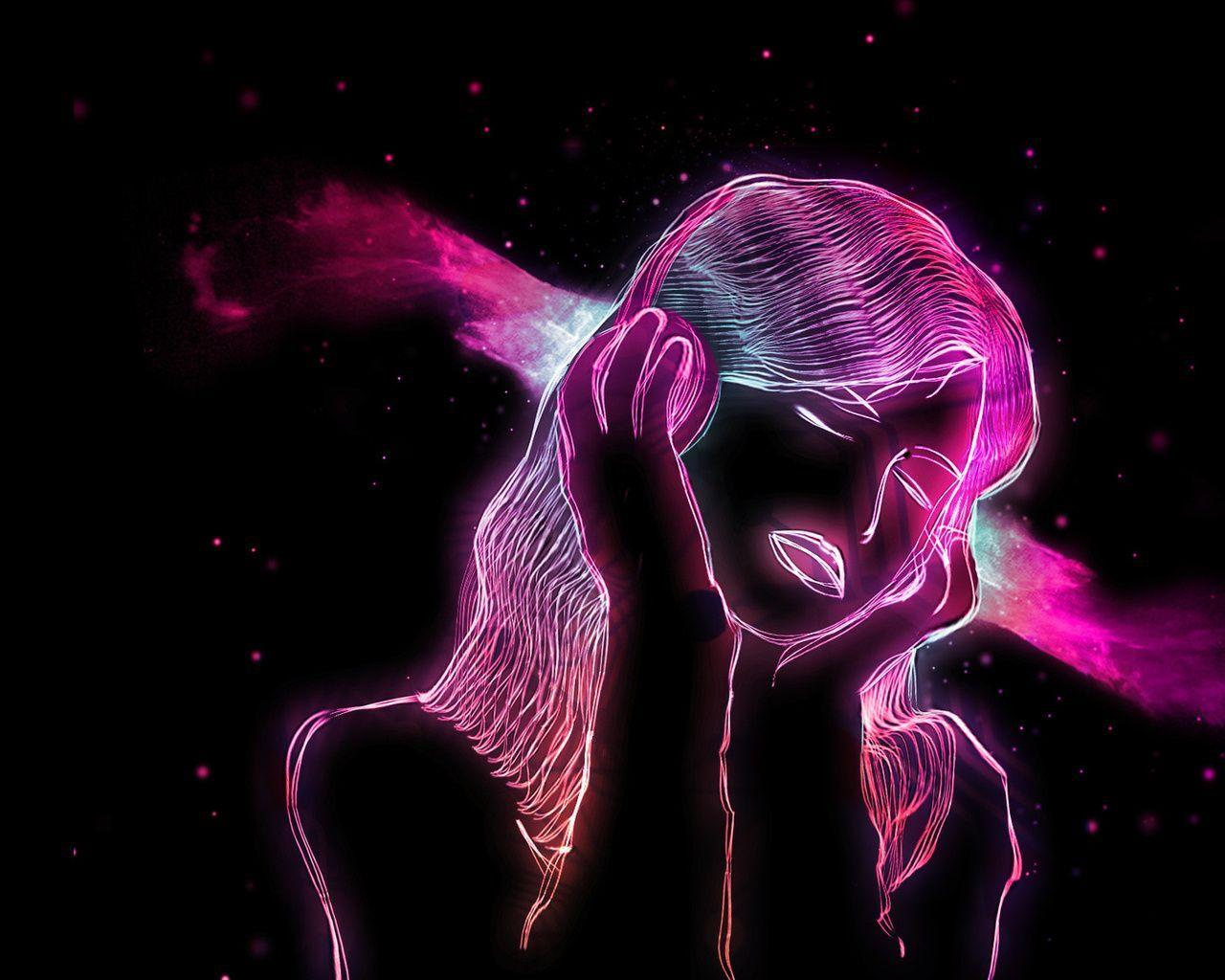 Neon Girl Wallpapers Top Free Neon Girl Backgrounds WallpaperAccess