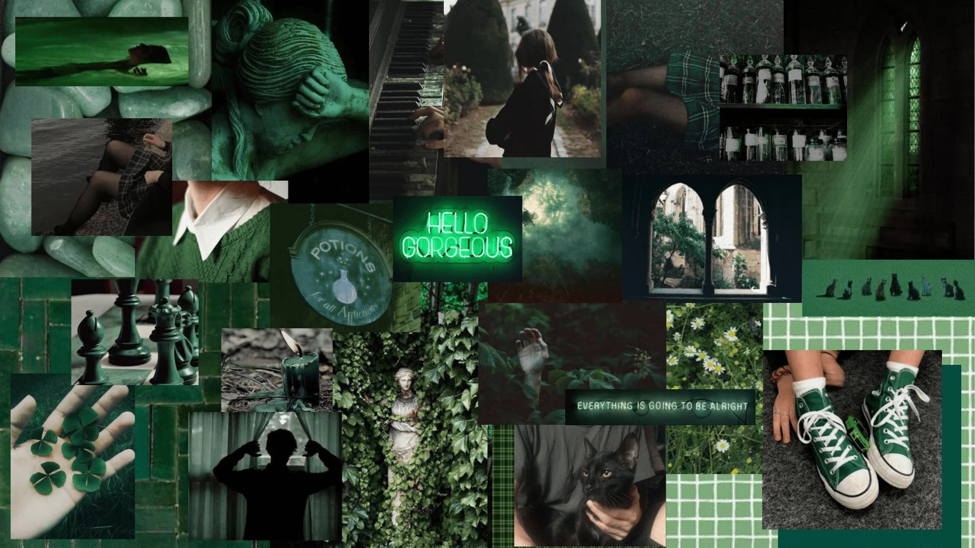 Dark Green Aesthetic Laptop Wallpapers Top Free Dark Green Aesthetic