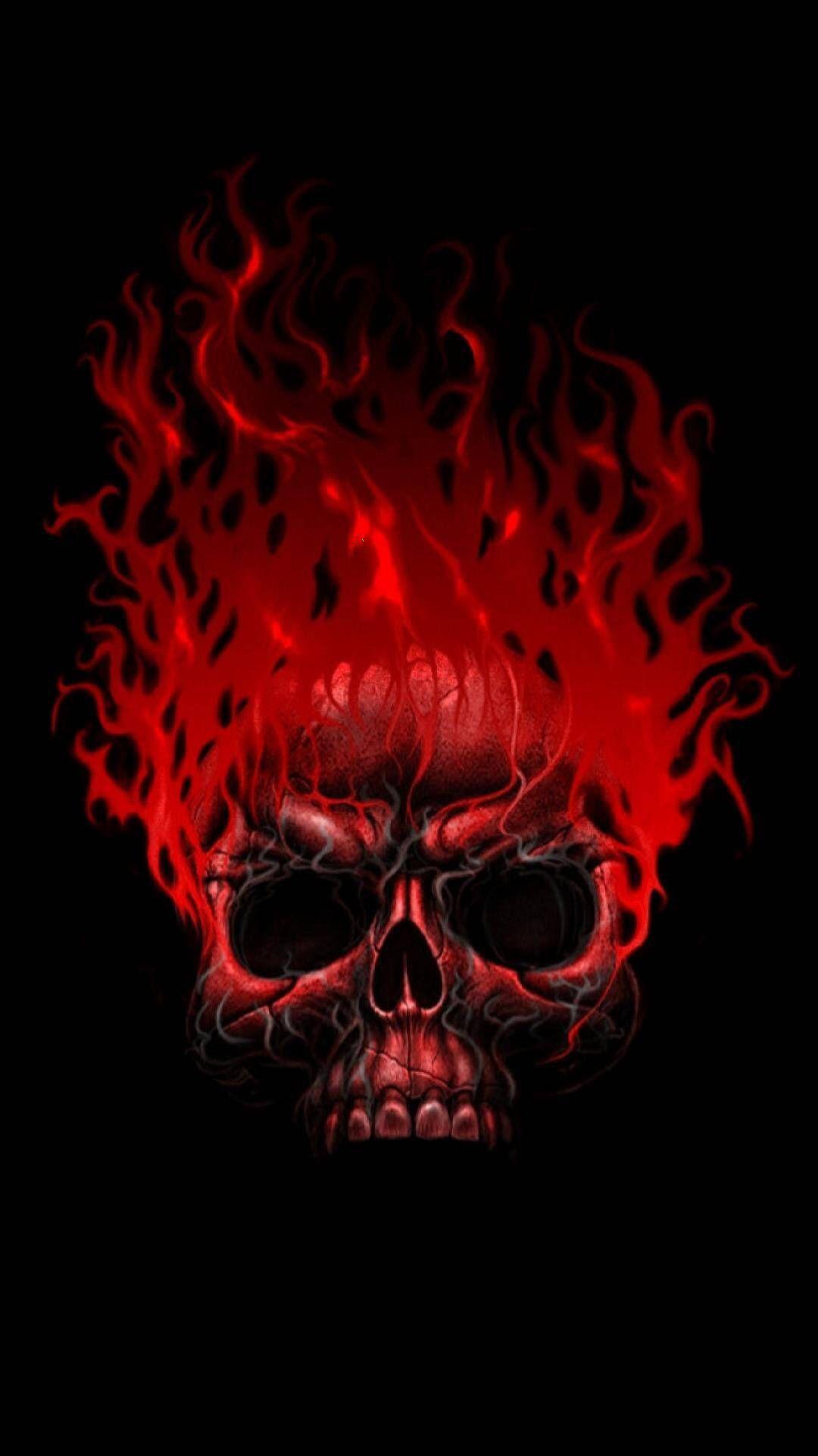 Red Flame Skull Wallpapers Top Free Red Flame Skull Backgrounds