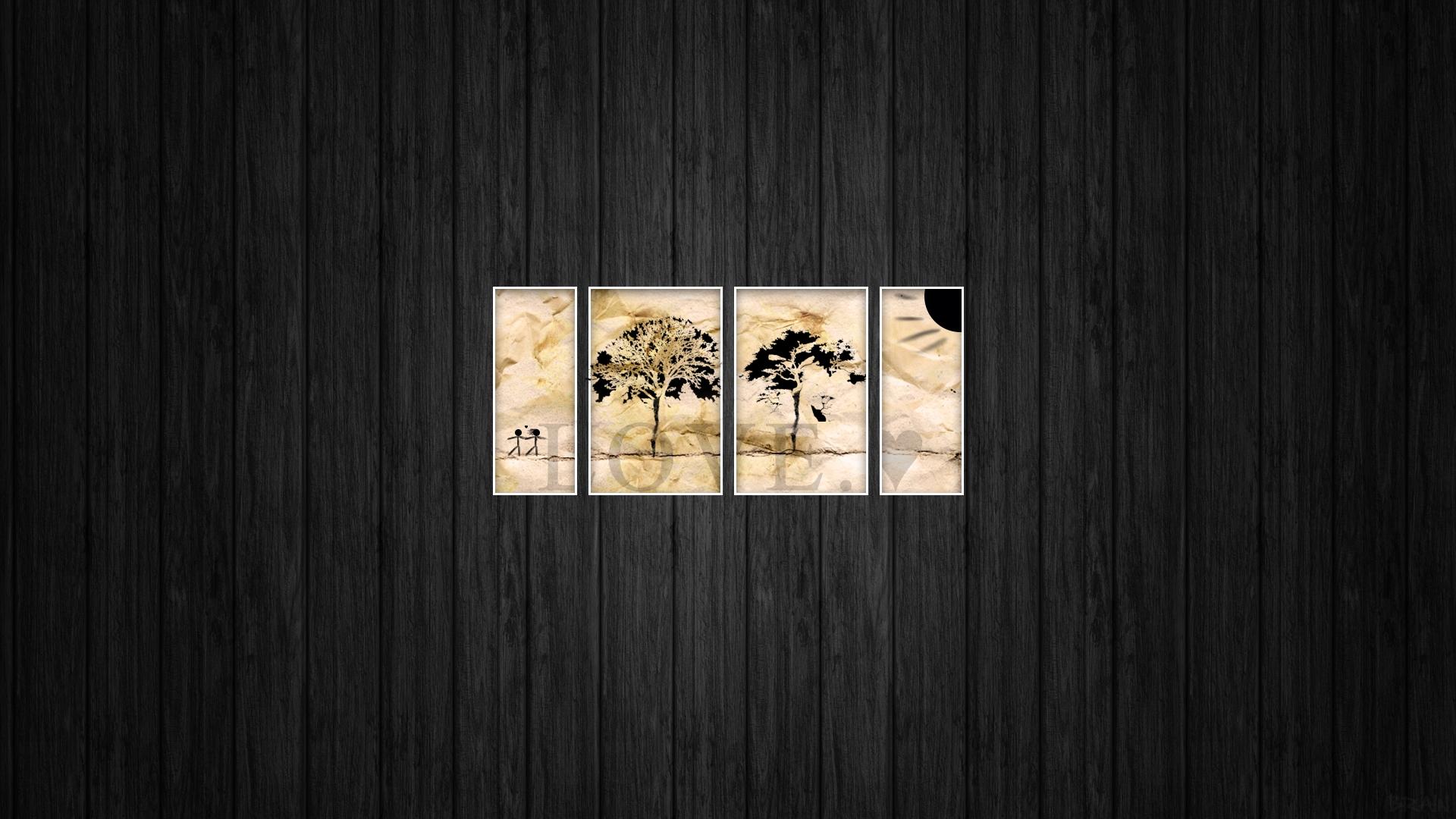 Japanese Black Background Wallpaper