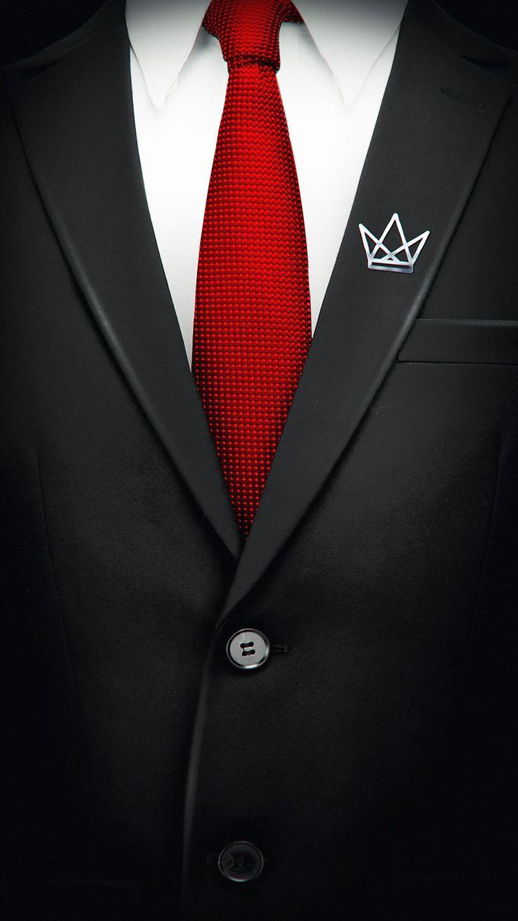 Black Suit Red Tie Wallpaper