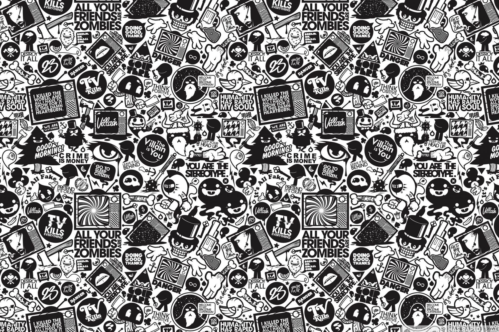 Cartoon Black and White Wallpapers Top Free Cartoon Black and White