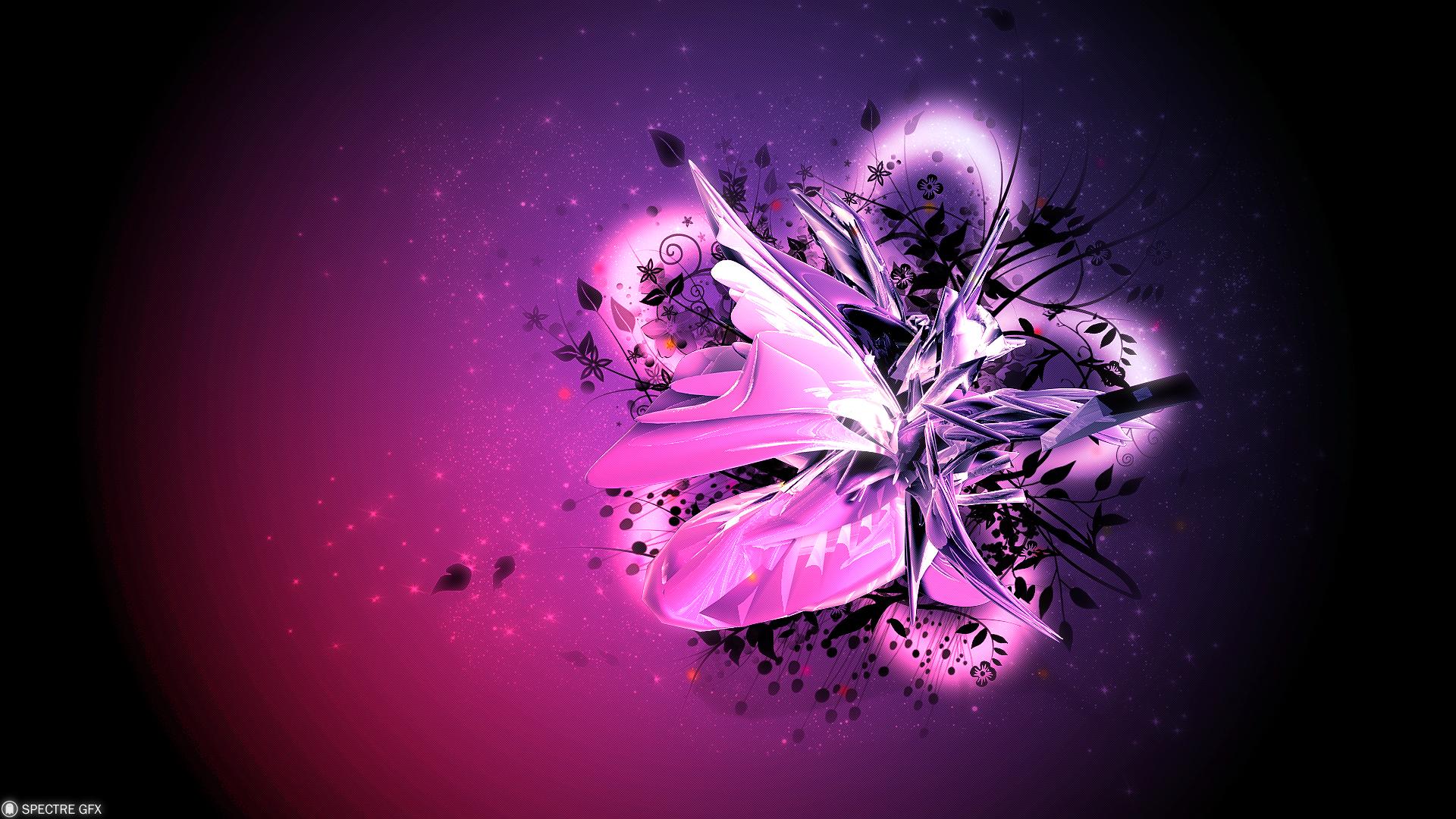 Black and Pink Abstract Flowers Wallpapers Top Free Black and Pink
