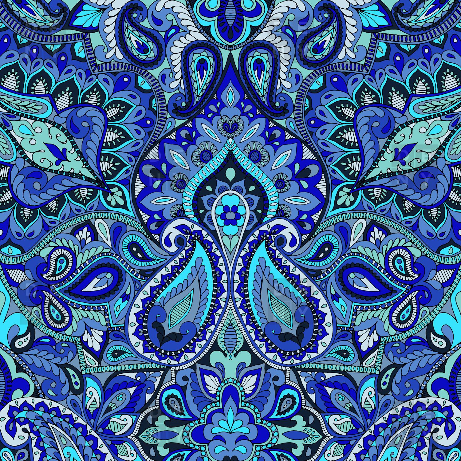 Blue Paisley Wallpapers Top Free Blue Paisley Backgrounds