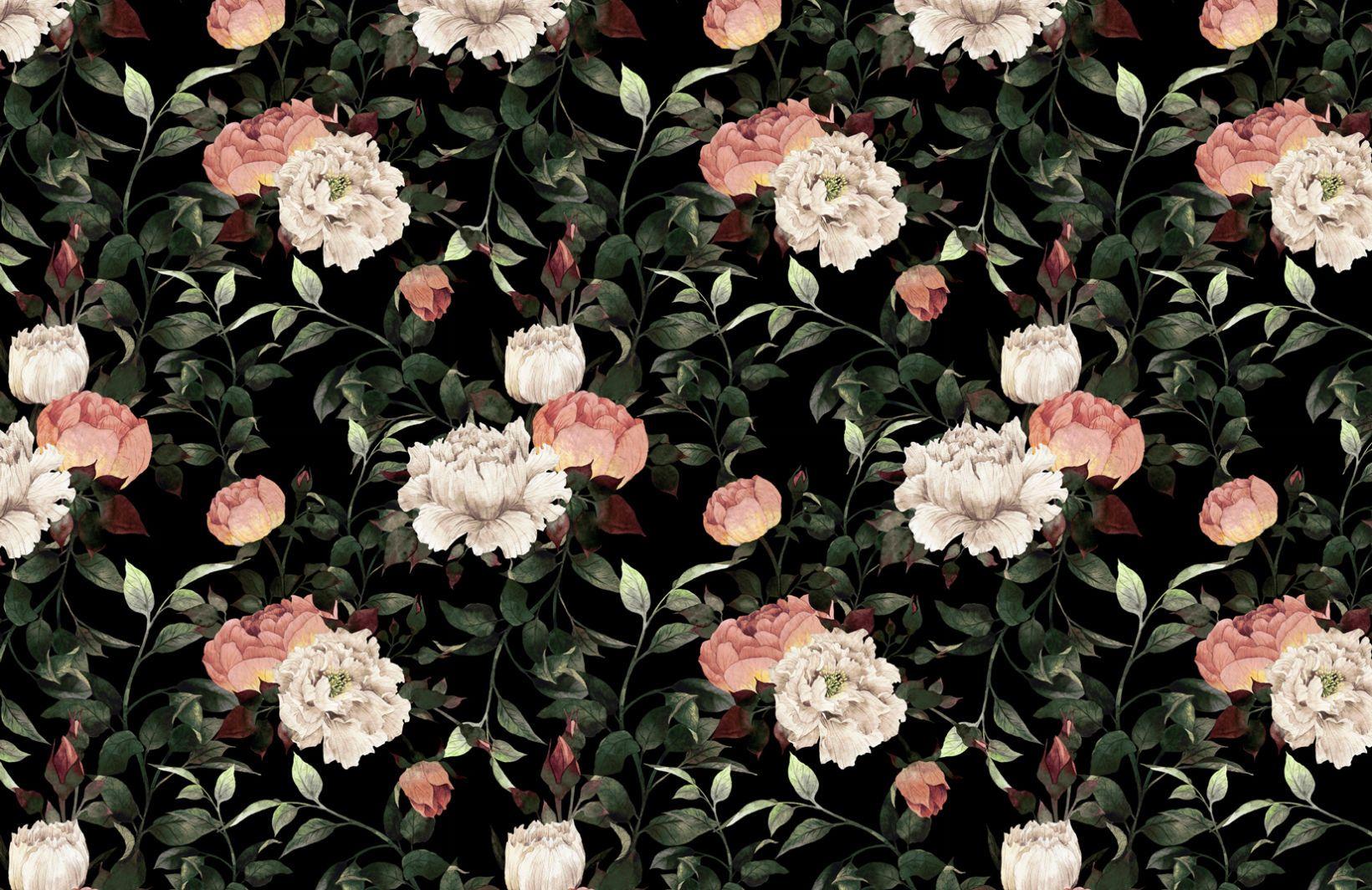 Black Vintage Flower Wallpapers Top Free Black Vintage Flower