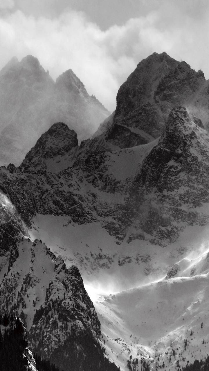 Black and White Mountain Wallpapers Top Free Black and White Mountain