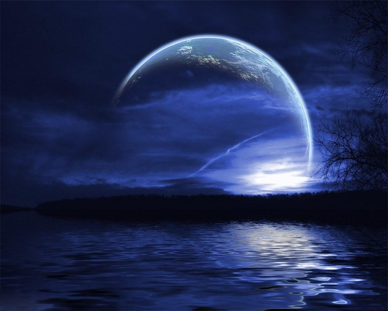 Blue Moonlight Wallpapers Top Free Blue Moonlight Backgrounds