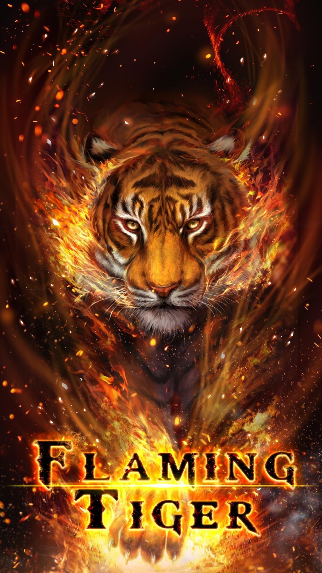 Flame Tiger Wallpapers Top Free Flame Tiger Backgrounds WallpaperAccess
