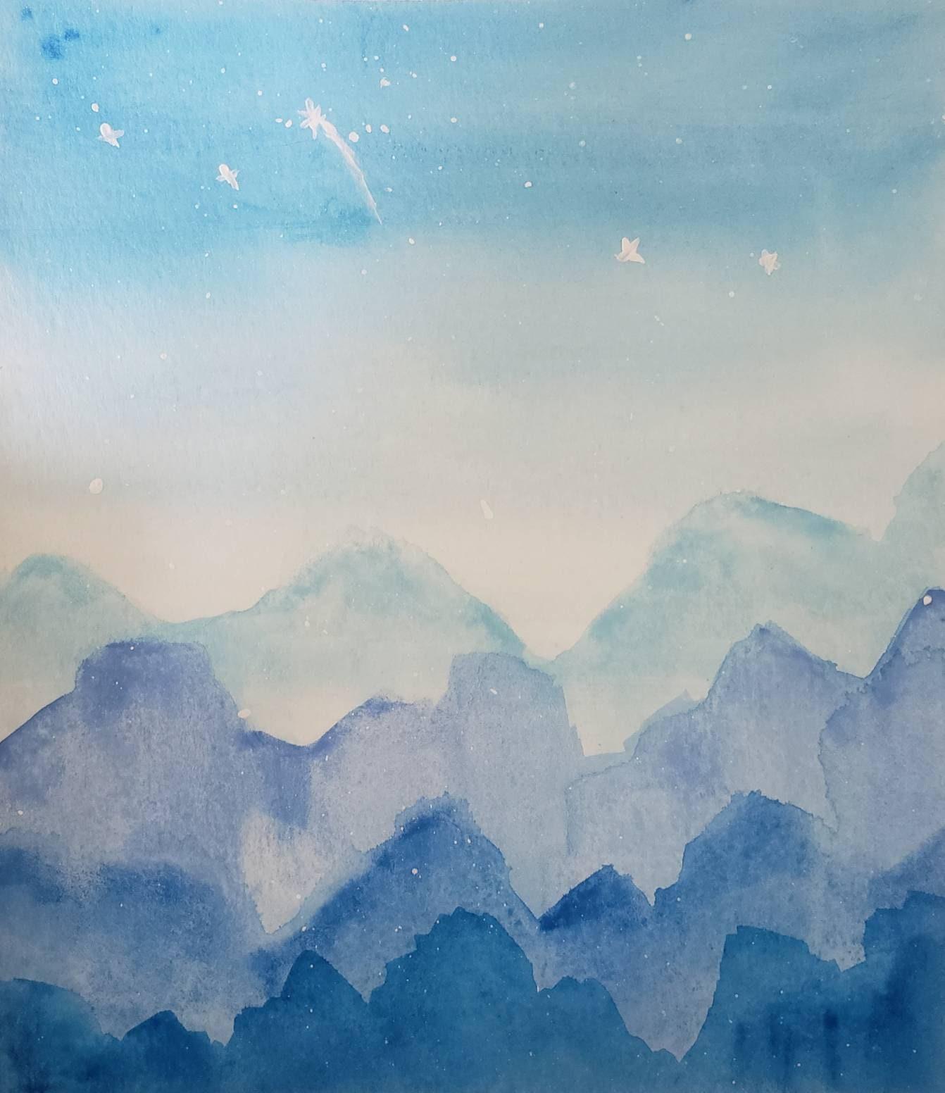 Watercolor Mountain Wallpapers Top Free Watercolor Mountain Backgrounds WallpaperAccess