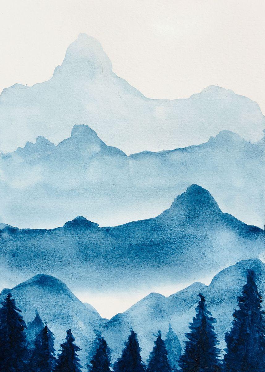 Watercolor Mountain Wallpapers Top Free Watercolor Mountain Backgrounds WallpaperAccess