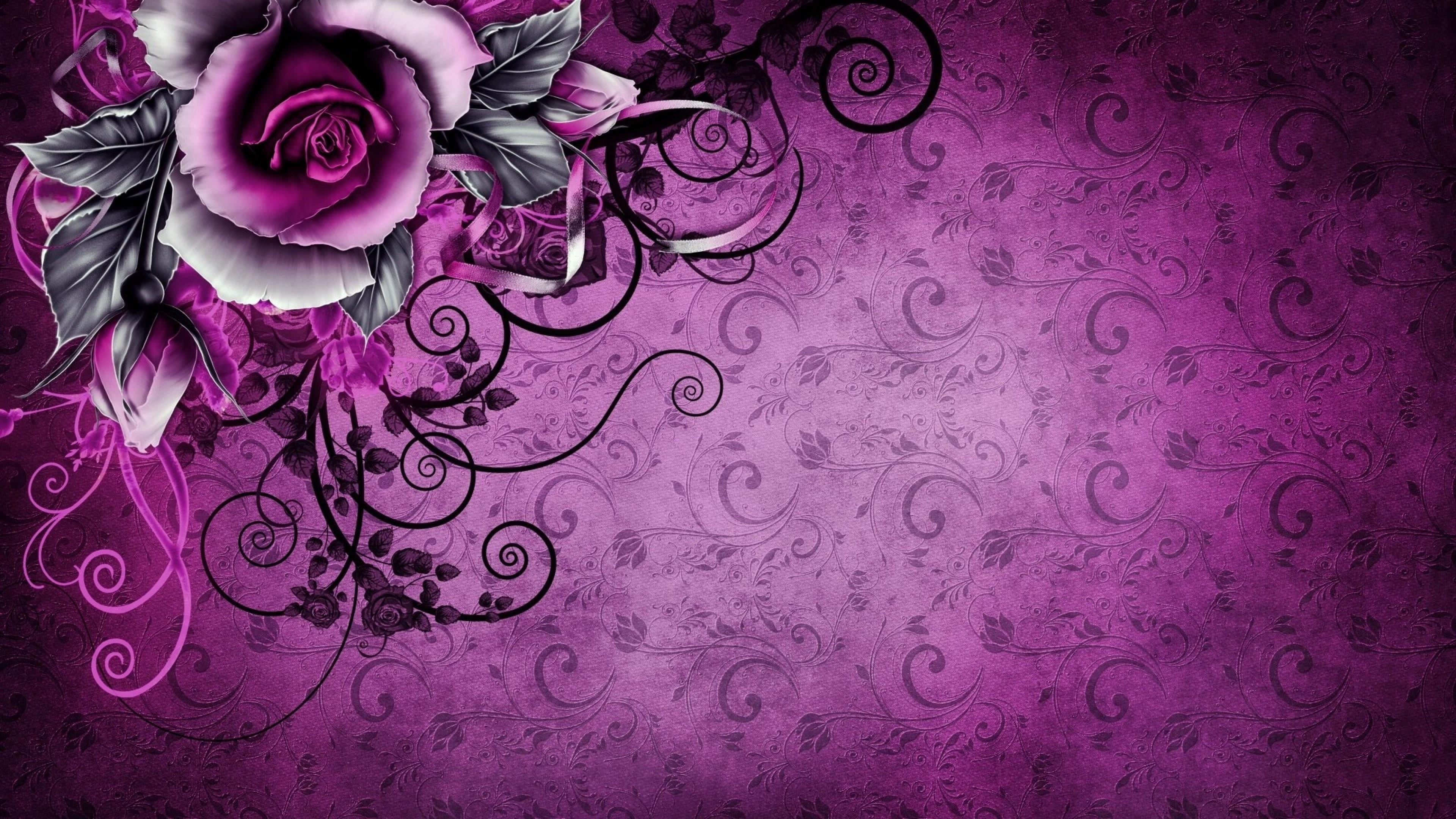 Purple Vintage Flower Wallpapers Top Free Purple Vintage Flower