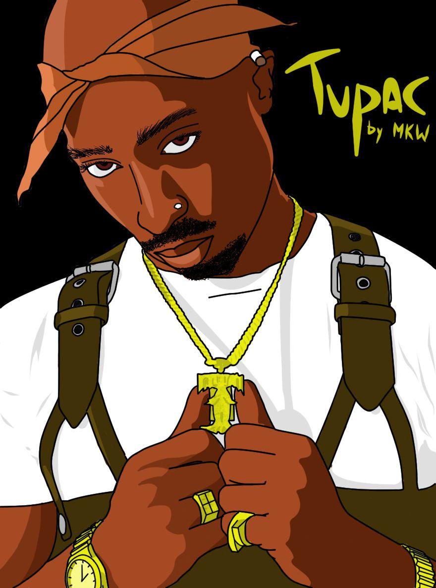 Cartoon Tupac Wallpapers Top Free Cartoon Tupac Backgrounds