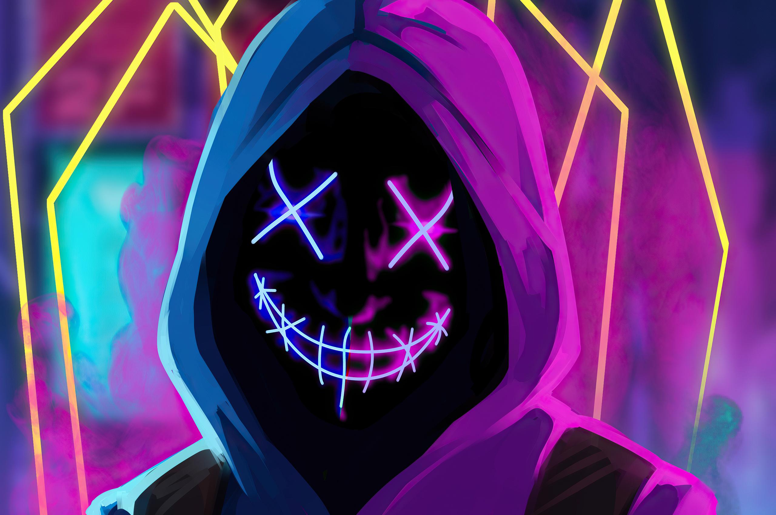 Neon Face Mask Wallpapers Top Free Neon Face Mask Backgrounds