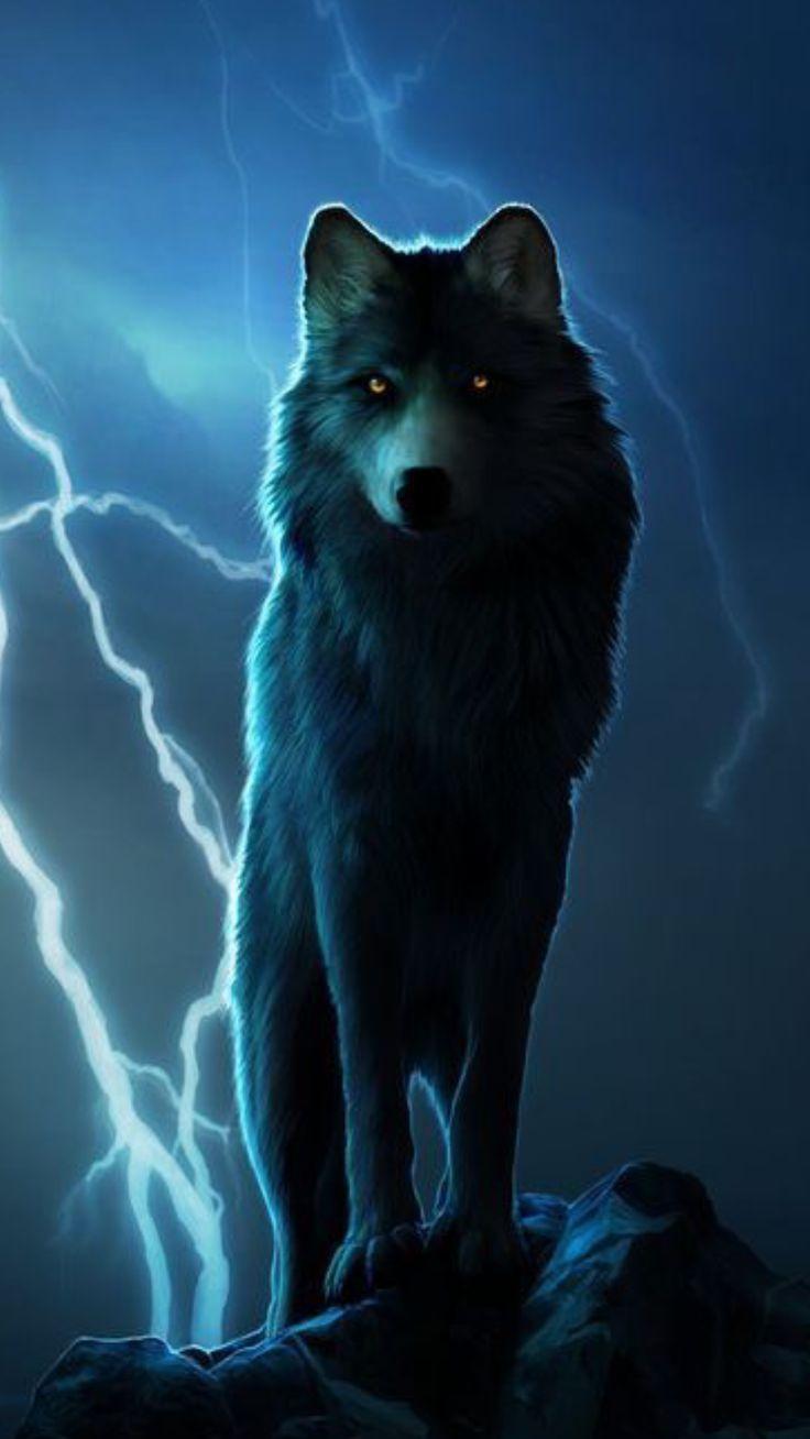 Blue Lightning Wolf Wallpapers Top Free Blue Lightning Wolf Backgrounds WallpaperAccess