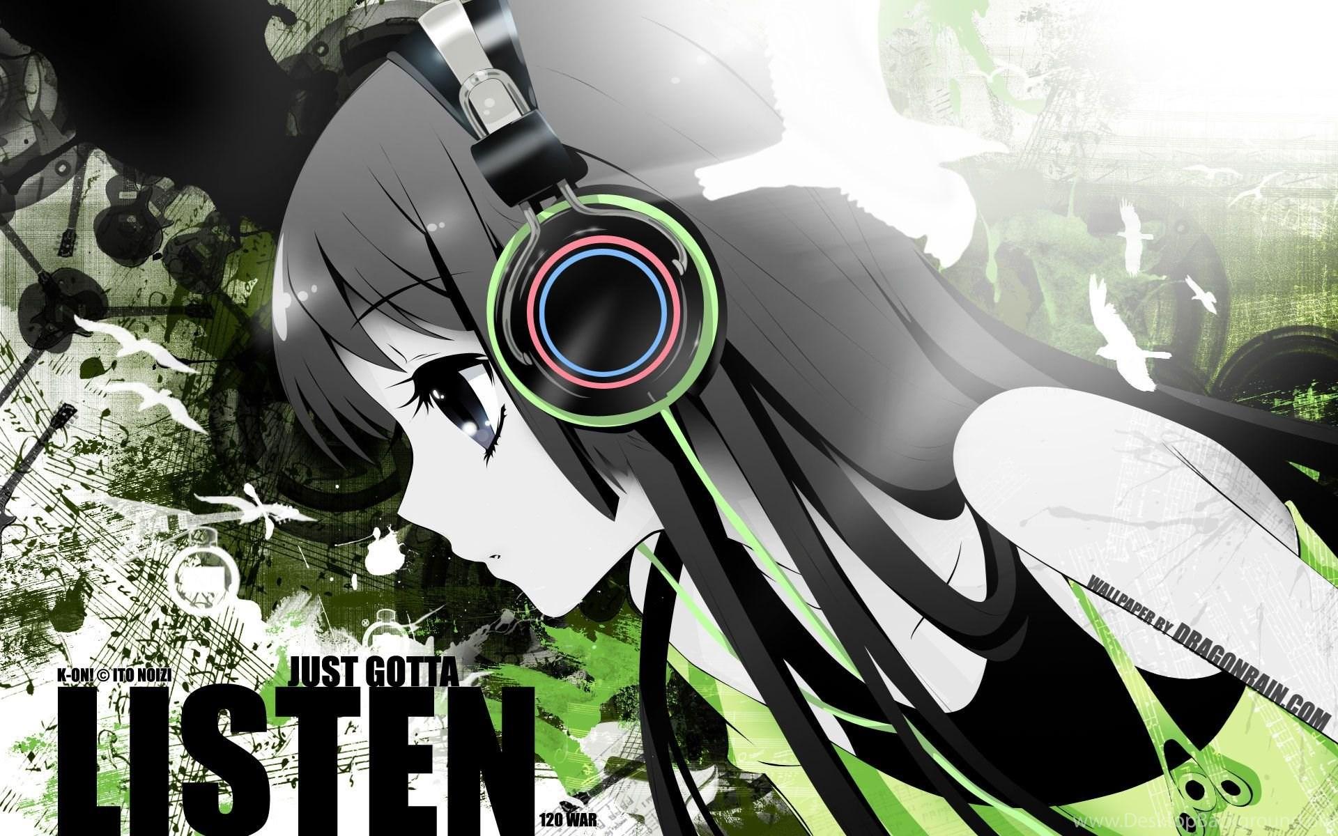 Anime Girl Listening to Music Wallpapers Top Free Anime Girl