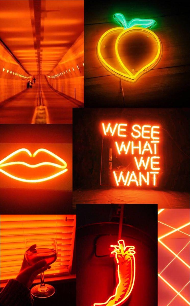 Neon Orange Aesthetic Wallpapers Top Free Neon Orange Aesthetic Backgrounds WallpaperAccess