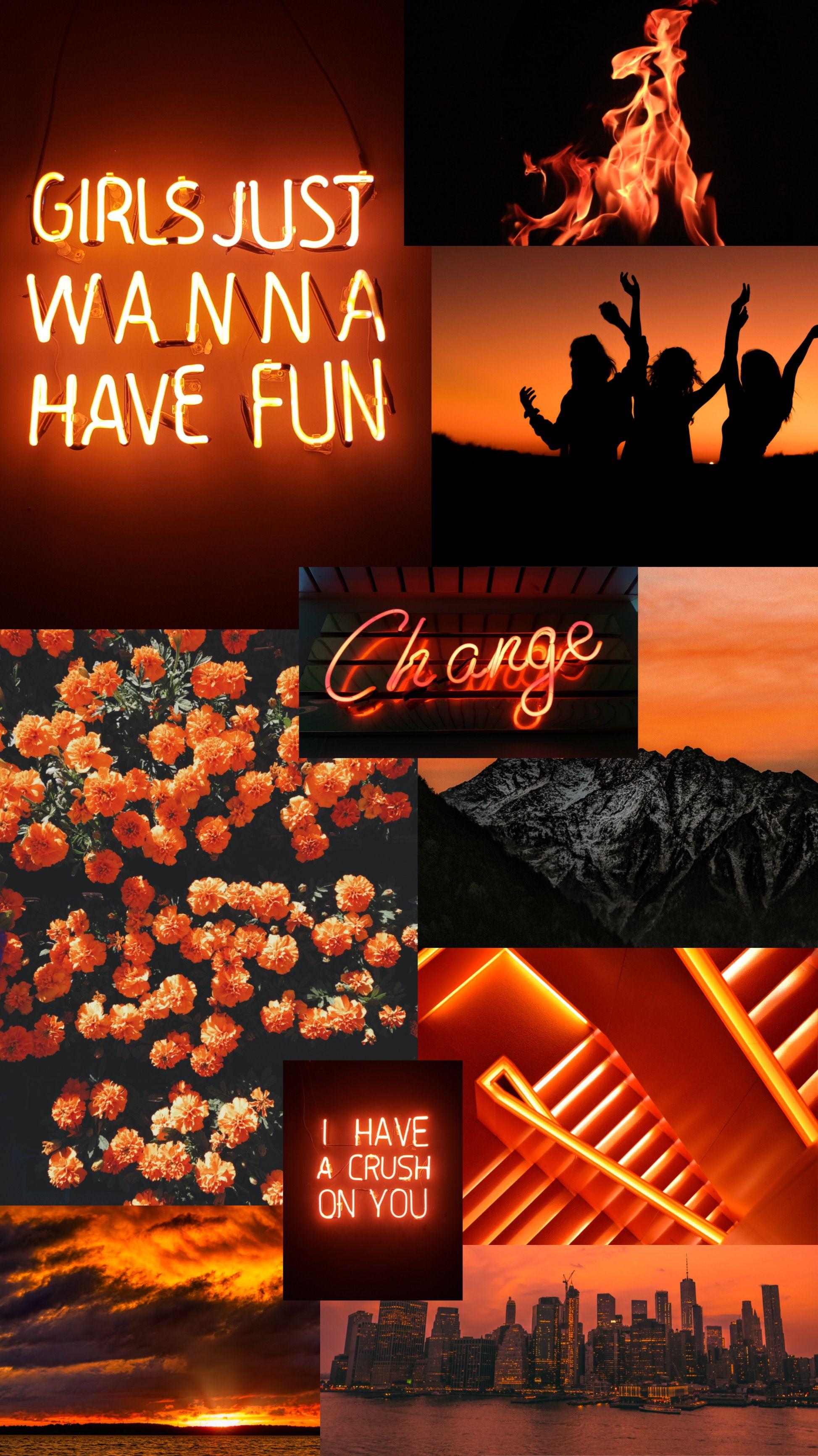 Neon Orange Aesthetic Wallpapers Top Free Neon Orange Aesthetic