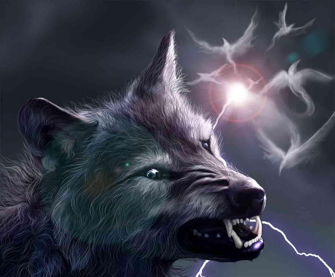 Demon Wolf Wallpapers Top Free Demon Wolf Backgrounds WallpaperAccess